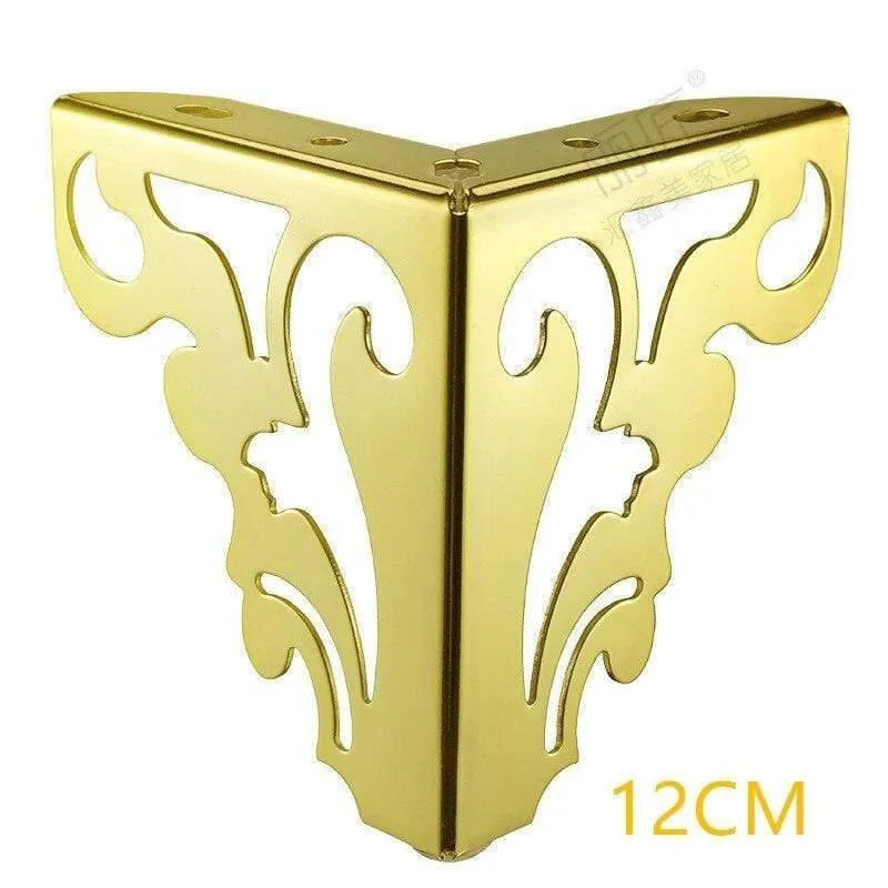 Metall poliert Sofa Stuhl Beine moderne hohle Patten Tischschrank Bettfüße Möbel Zubehör 4er-Set