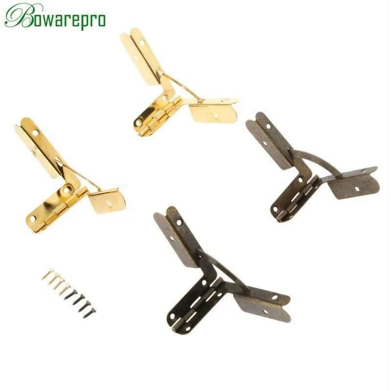 2Pcs 53 * 40mm Möbel Scharniere Schmuckschatullen Kleine Scharnier Möbelbeschläge für Schrankmöbel Zubehör Antik