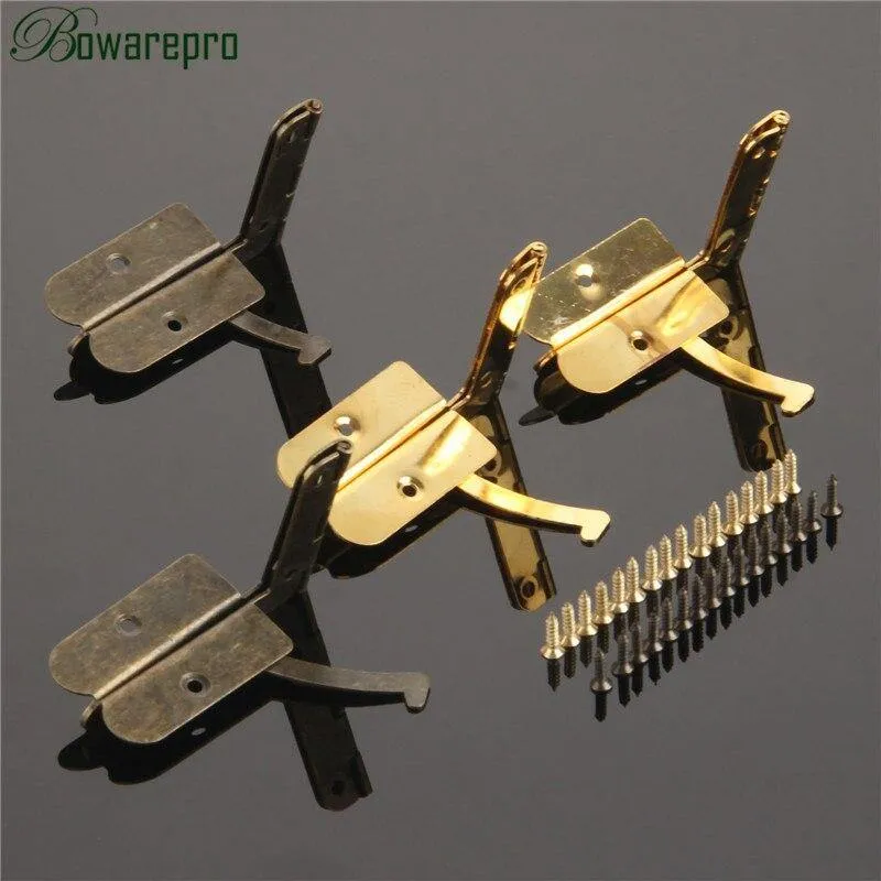2Pcs 53 * 40mm Möbel Scharniere Schmuckschatullen Kleine Scharnier Möbelbeschläge für Schrankmöbel Zubehör Antik
