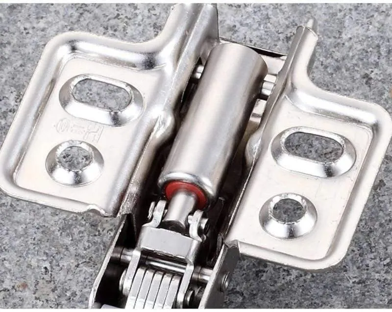 4 Stück Scharnier Edelstahl Hydraulik Schranktür Scharniere Dämpfer Puffer Soft Close Küchenschrank Möbel voll / eingebettet