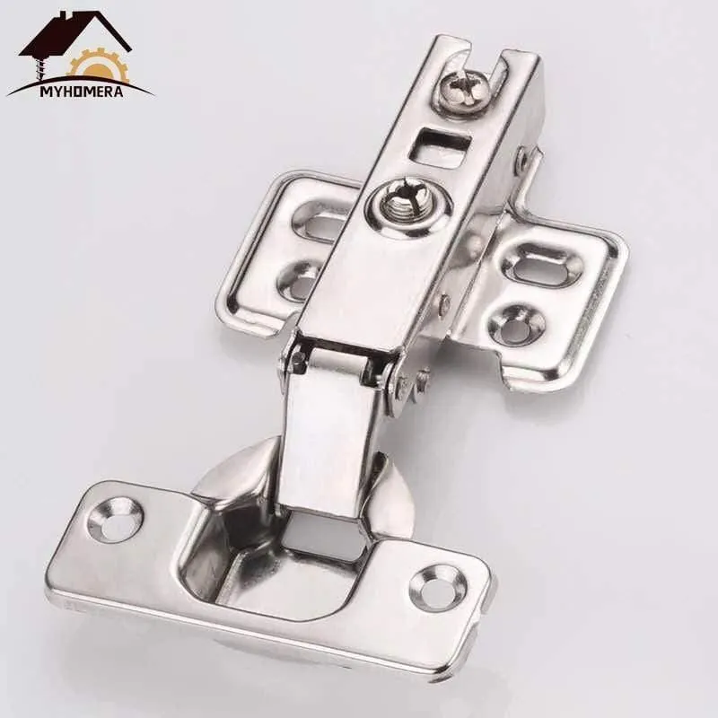 4 Stück Scharnier Edelstahl Hydraulik Schranktür Scharniere Dämpfer Puffer Soft Close Küchenschrank Möbel voll / eingebettet