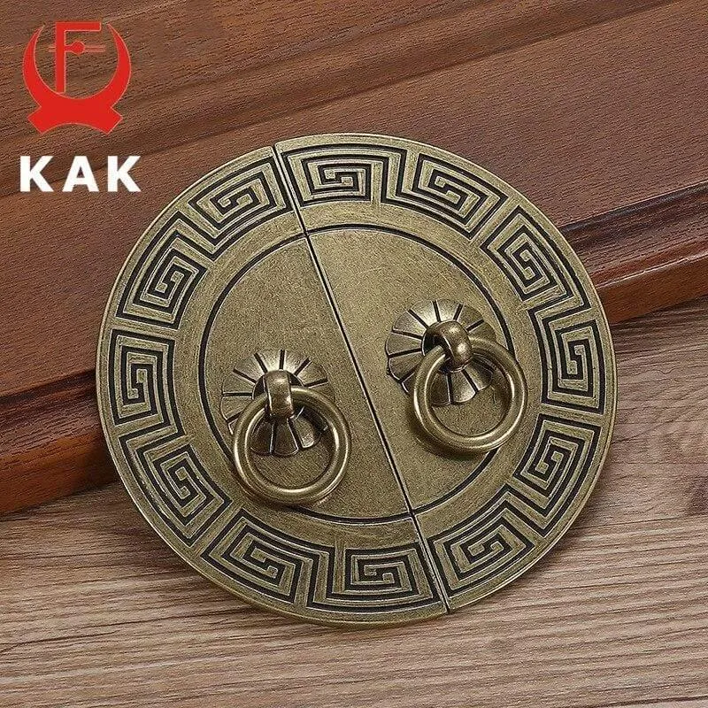 KAK Vintage Antike Bronze Schrankgriffe Möbel im chinesischen Stil Griff Schublade Knöpfe Garderobentür zieht Möbel Hardware
