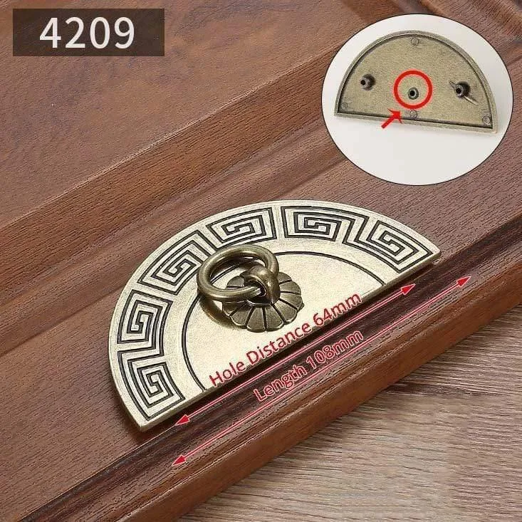 KAK Vintage Antike Bronze Schrankgriffe Möbel im chinesischen Stil Griff Schublade Knöpfe Garderobentür zieht Möbel Hardware
