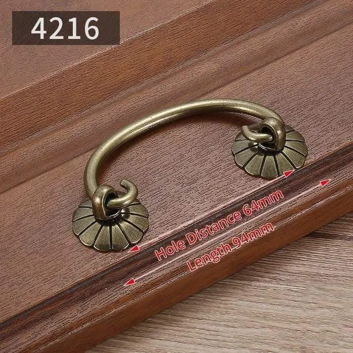 KAK Vintage Antike Bronze Schrankgriffe Möbel im chinesischen Stil Griff Schublade Knöpfe Garderobentür zieht Möbel Hardware