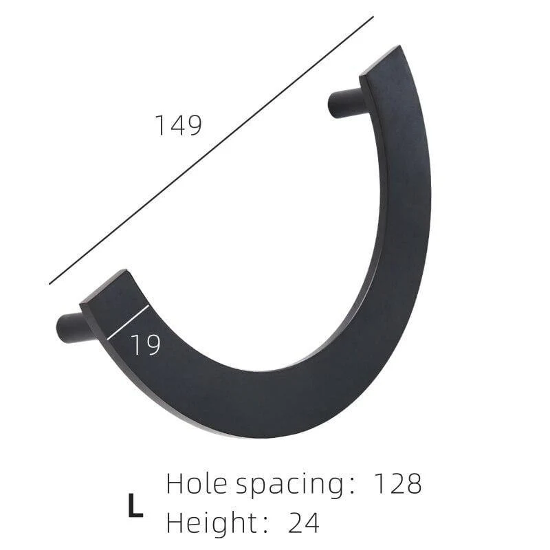 Messing Möbel Griffe Modern Light Luxus Semi Circle Pulls Kleiderschrank Kommode Schrank Schrank Schublade Half Moon Knöpfe