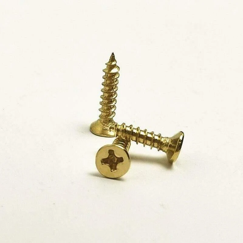 100 Stück / Lot M2 M3 M2.5 Schrauben Bronze / Silber / Goldene Farbe Philips Head Fit Scharniere Selbstschneidende Schrauben Möbelbeschläge