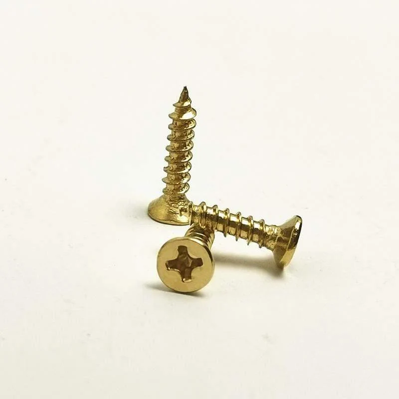 100 Stück / Lot M2 M3 M2.5 Schrauben Bronze / Silber / Goldene Farbe Philips Head Fit Scharniere Selbstschneidende Schrauben Möbelbeschläge