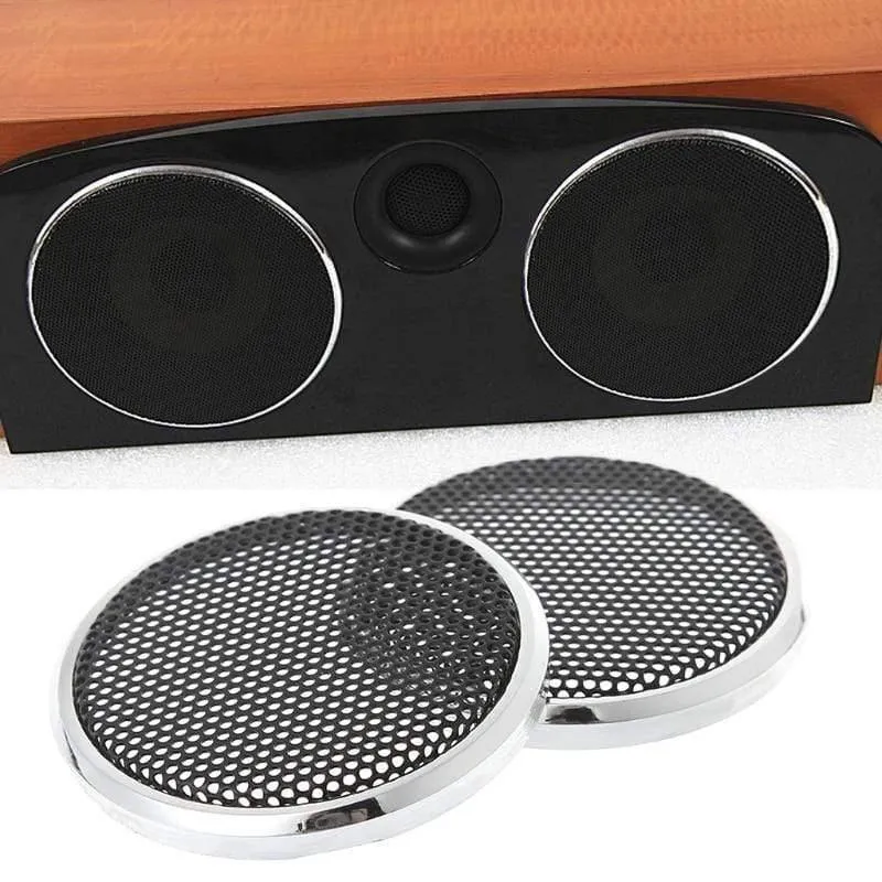 2 Stück 50mm Lautsprecher Stahlgitter Rundgrill Schutzhülle Dekorativer Kreis