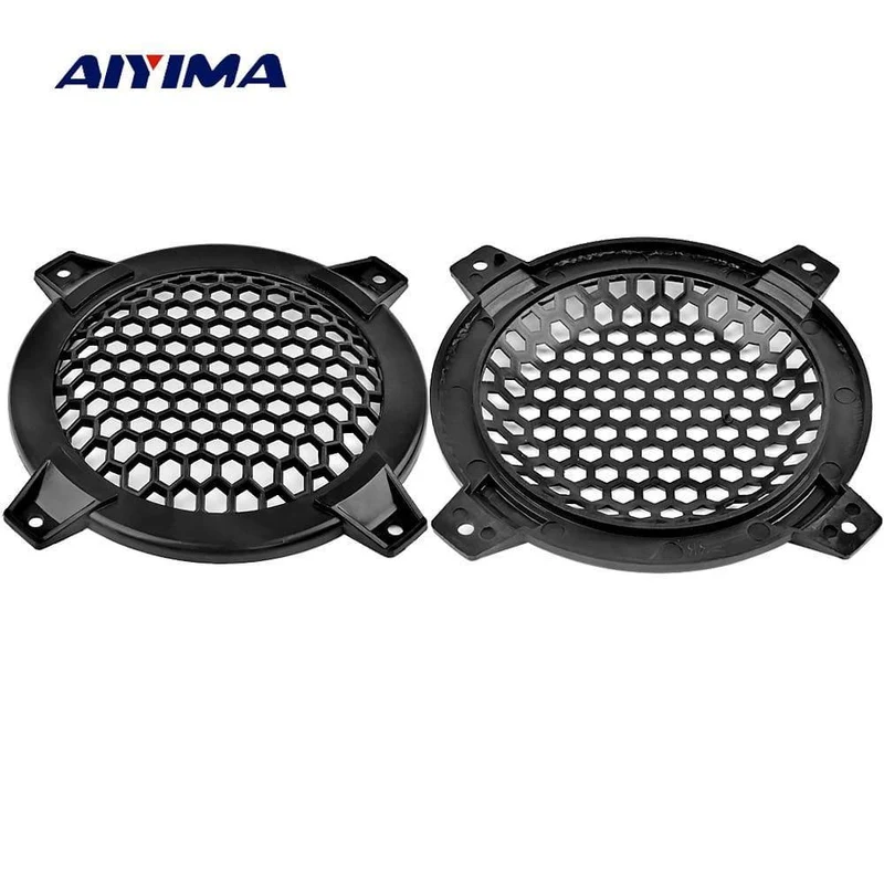 AIYIMA 2Pcs 4 Zoll Audio-Lautsprecher Schutzhülle Gehäuse Hochtöner Lautsprecher Grill Mesh Teile Zubehör DIY für Heimkino