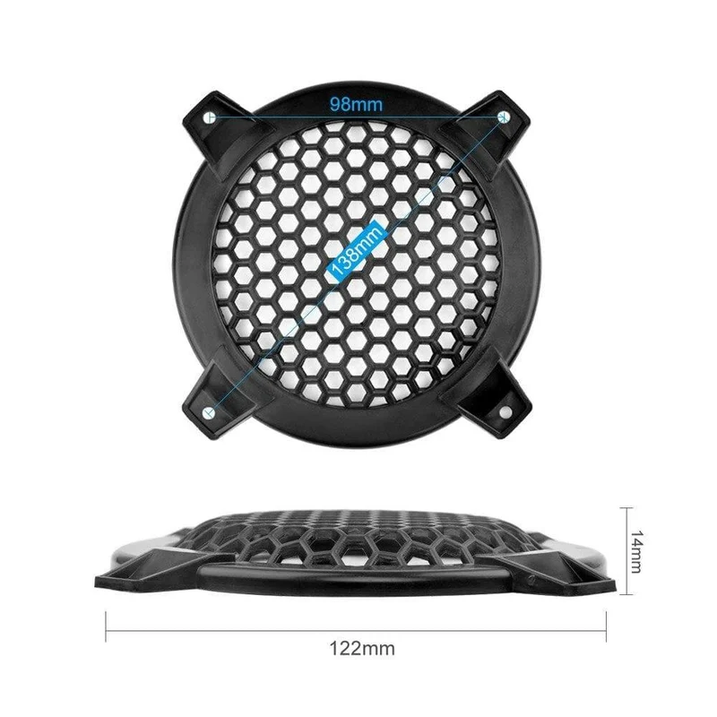 AIYIMA 2Pcs 4 Zoll Audio-Lautsprecher Schutzhülle Gehäuse Hochtöner Lautsprecher Grill Mesh Teile Zubehör DIY für Heimkino