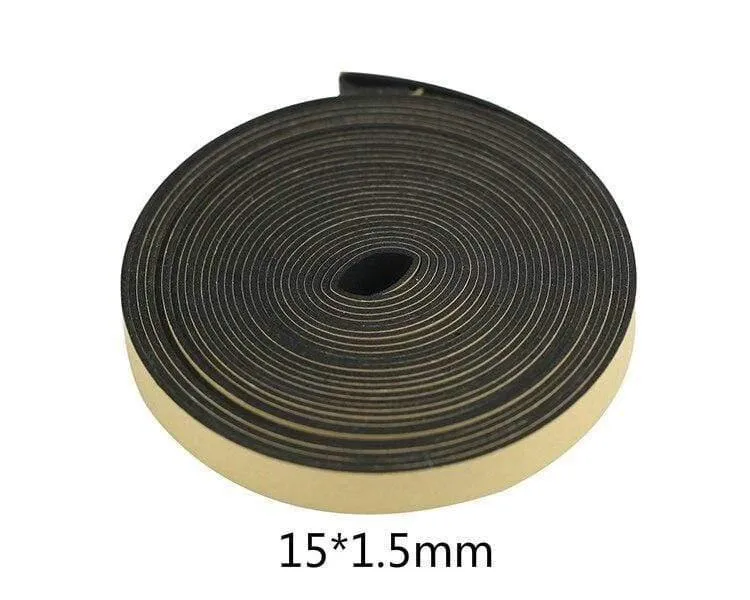 2 Meter EVA-Lautsprecher-Reparatur-Dichtungsstreifen, Drahtbox, umgekehrtes Rohr, stoßdämpfende Dichtung, Breite 10 mm, 15 mm, 18 mm