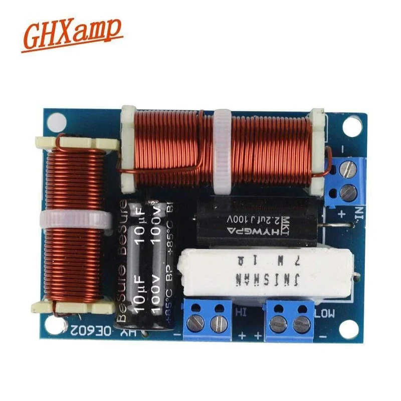 GHXAMP 2-Wege-Crossover-Audio-Lautsprecherplatine MINI-Hochtöner-Bass-Bücherregal HIFI-Lautsprecher-Frequenzteiler Universal 80W 2PCS