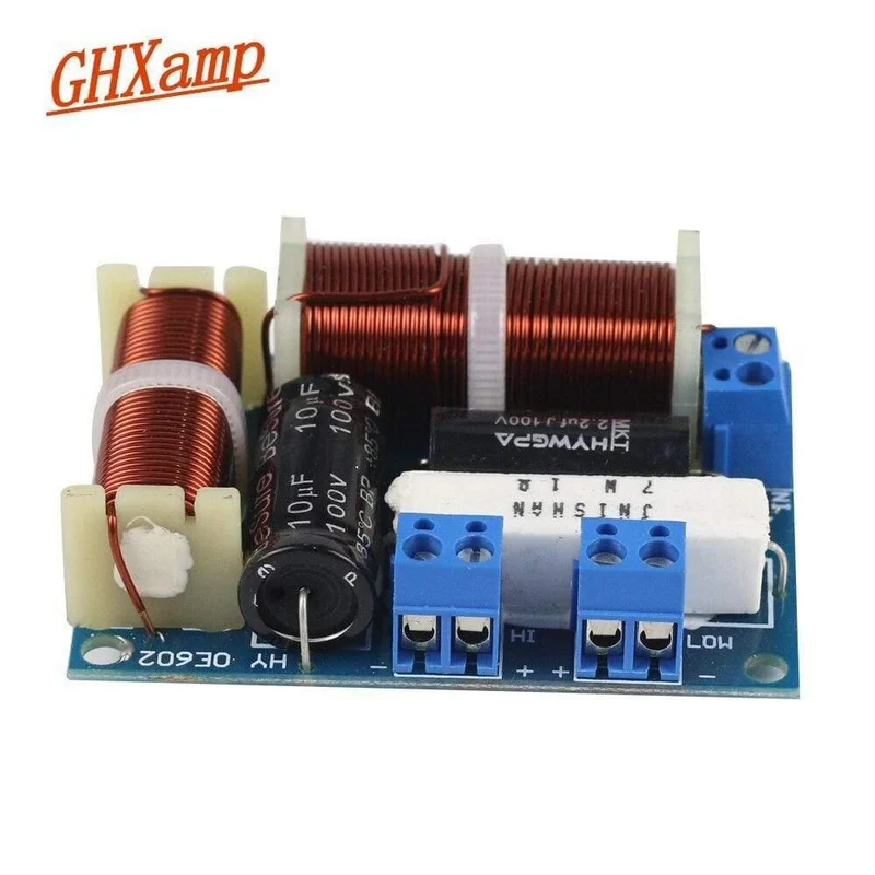 GHXAMP 2-Wege-Crossover-Audio-Lautsprecherplatine MINI-Hochtöner-Bass-Bücherregal HIFI-Lautsprecher-Frequenzteiler Universal 80W 2PCS