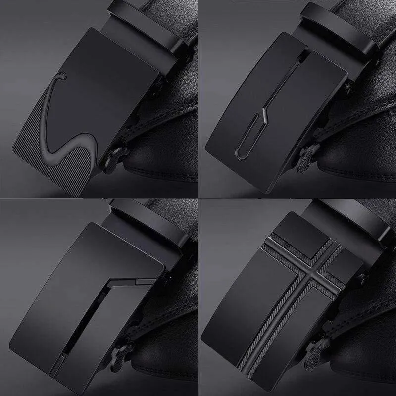 Automatische Schnalle Schwarz Gürtel Luxus Marke Männlichen Echtes Leder Strap Gürtel Für Männer Top Qualität Gürtel Cummerbunds