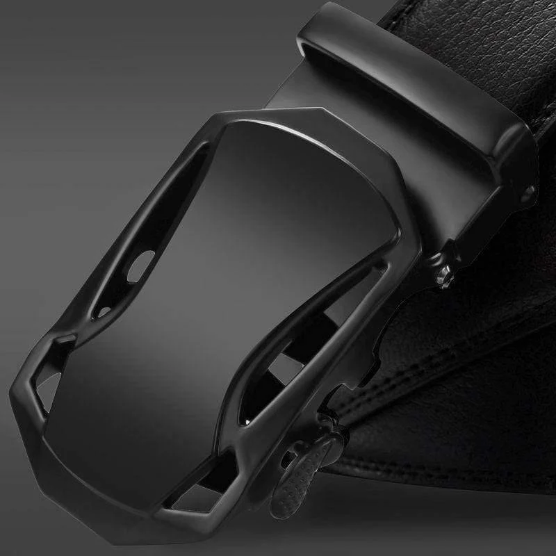 Automatische Schnalle Schwarz Gürtel Luxus Marke Männlichen Echtes Leder Strap Gürtel Für Männer Top Qualität Gürtel Cummerbunds