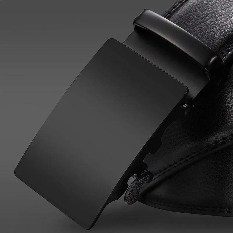 Automatische Schnalle Schwarz Gürtel Luxus Marke Männlichen Echtes Leder Strap Gürtel Für Männer Top Qualität Gürtel Cummerbunds
