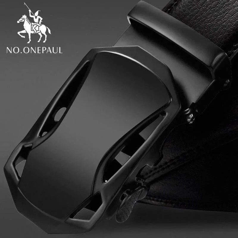 Automatische Schnalle Schwarz Gürtel Luxus Marke Männlichen Echtes Leder Strap Gürtel Für Männer Top Qualität Gürtel Cummerbunds