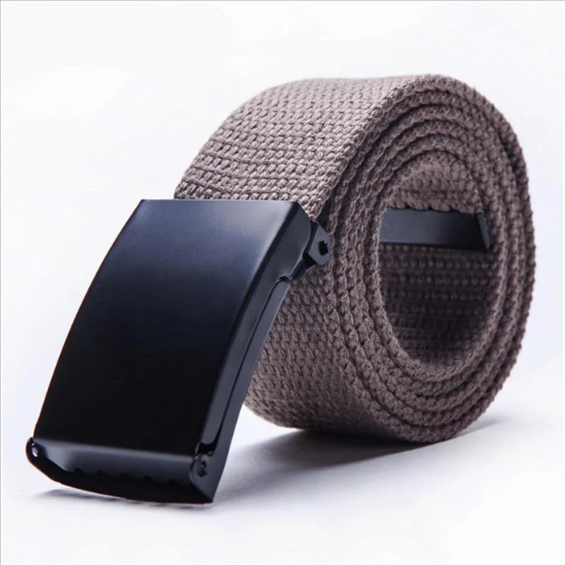 Mode Herren Plain Webbing Taille Gürtel Lässig Unisex einfarbig gestrickt Canvas Gürtel