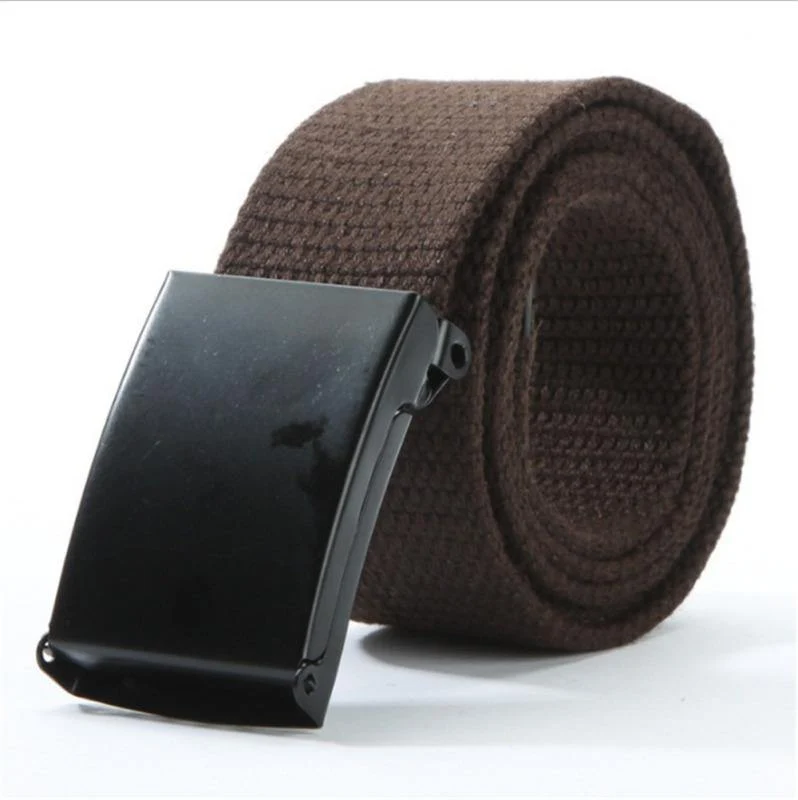 Mode Herren Plain Webbing Taille Gürtel Lässig Unisex einfarbig gestrickt Canvas Gürtel