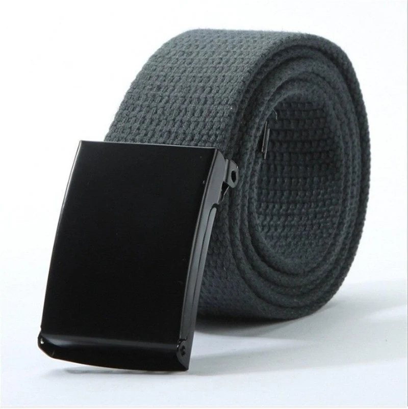 Mode Herren Plain Webbing Taille Gürtel Lässig Unisex einfarbig gestrickt Canvas Gürtel