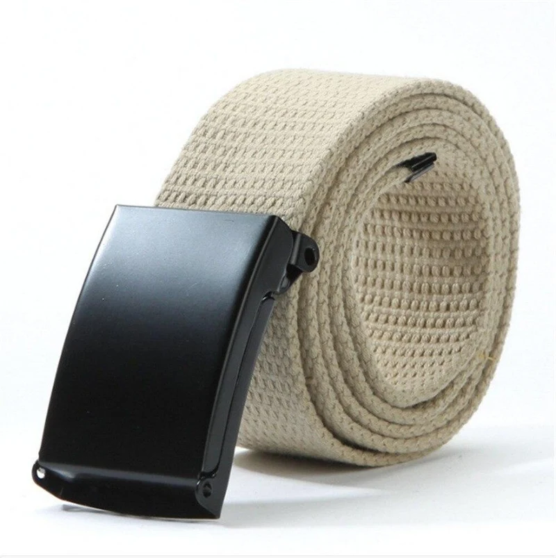 Mode Herren Plain Webbing Taille Gürtel Lässig Unisex einfarbig gestrickt Canvas Gürtel