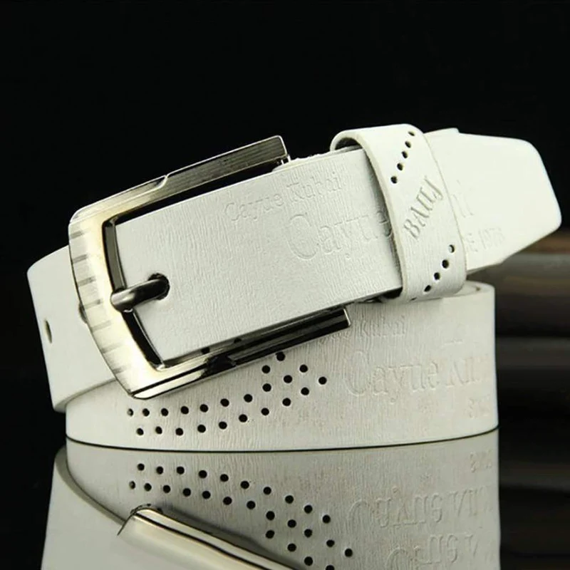 Gürtel Taille Leder Mann Gürtel Hot Men Casual Kunstleder Hohlbund Taille Taille Geschäftsgeschenk