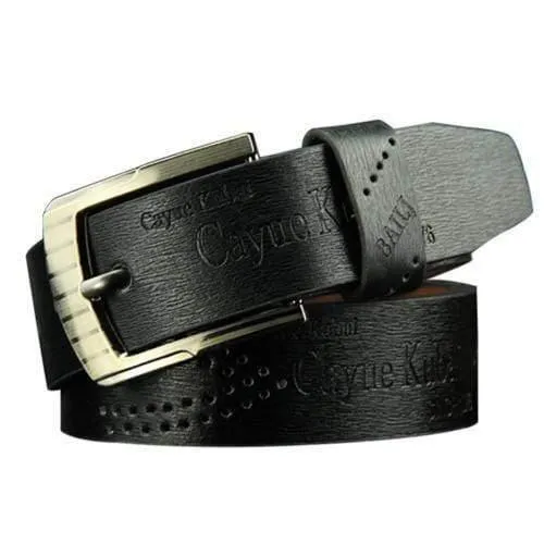 Gürtel Taille Leder Mann Gürtel Hot Men Casual Kunstleder Hohlbund Taille Taille Geschäftsgeschenk