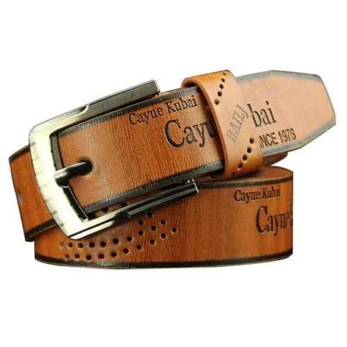 Gürtel Taille Leder Mann Gürtel Hot Men Casual Kunstleder Hohlbund Taille Taille Geschäftsgeschenk