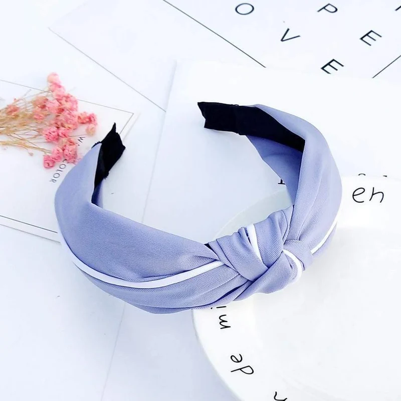 Stirnband Knoten Haarband Für Frauen Einfache Baumwolle Stoff Kreuz Perle Mädchen Haarband Haar Zubehör DSFG05