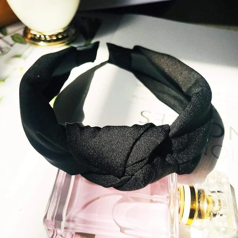 Stirnband Knoten Haarband Für Frauen Einfache Baumwolle Stoff Kreuz Perle Mädchen Haarband Haar Zubehör DSFG05