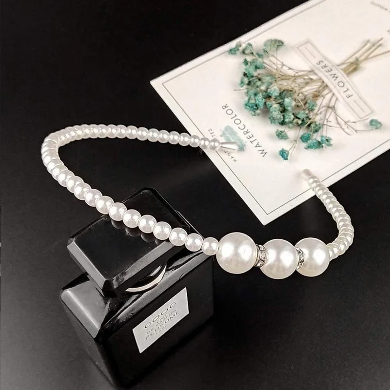 Stirnband Knoten Haarband Für Frauen Einfache Baumwolle Stoff Kreuz Perle Mädchen Haarband Haar Zubehör DSFG05