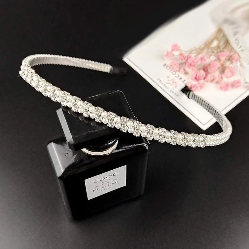 Stirnband Knoten Haarband Für Frauen Einfache Baumwolle Stoff Kreuz Perle Mädchen Haarband Haar Zubehör DSFG05