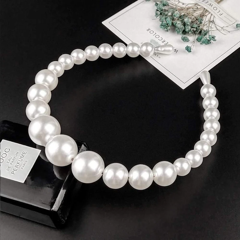 Stirnband Knoten Haarband Für Frauen Einfache Baumwolle Stoff Kreuz Perle Mädchen Haarband Haar Zubehör DSFG05
