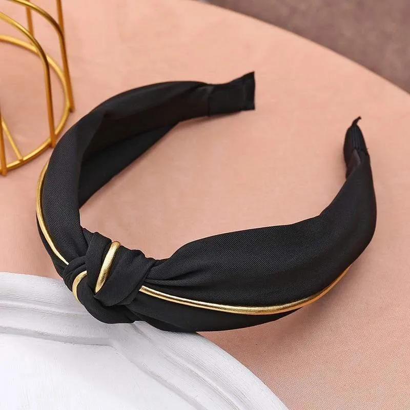 Stirnband Knoten Haarband Für Frauen Einfache Baumwolle Stoff Kreuz Perle Mädchen Haarband Haar Zubehör DSFG05