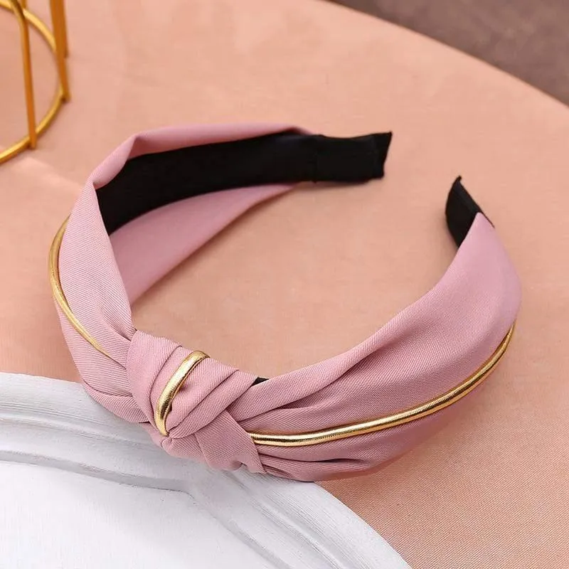 Stirnband Knoten Haarband Für Frauen Einfache Baumwolle Stoff Kreuz Perle Mädchen Haarband Haar Zubehör DSFG05