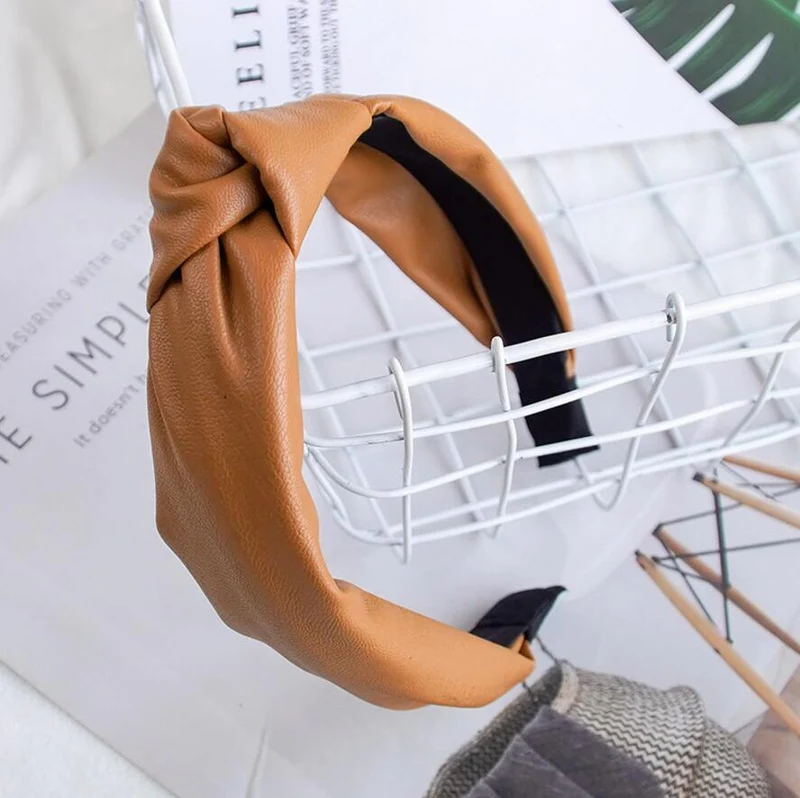 Stirnband Knoten Haarband Für Frauen Einfache Baumwolle Stoff Kreuz Perle Mädchen Haarband Haar Zubehör DSFG05