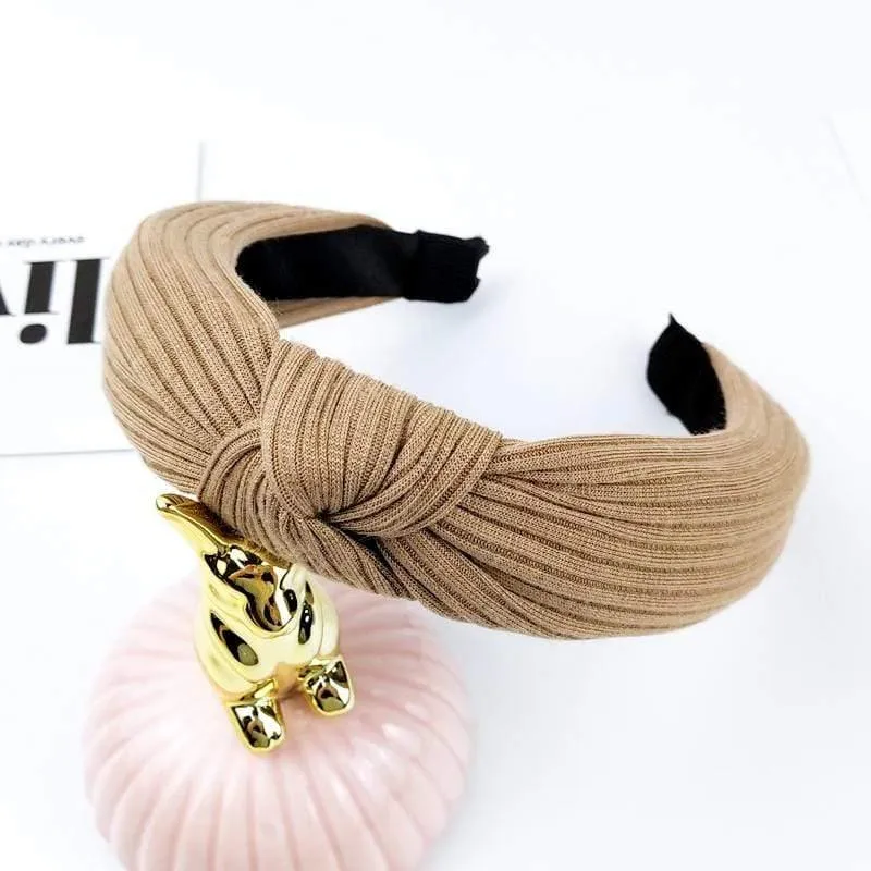 Stirnband Knoten Haarband Für Frauen Einfache Baumwolle Stoff Kreuz Perle Mädchen Haarband Haar Zubehör DSFG05