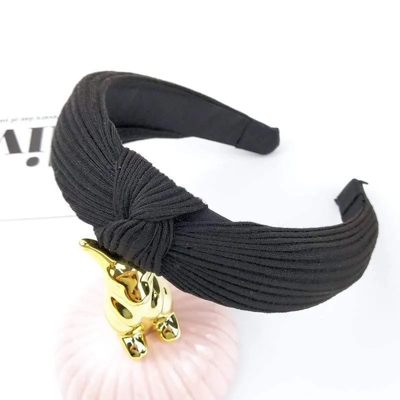 Stirnband Knoten Haarband Für Frauen Einfache Baumwolle Stoff Kreuz Perle Mädchen Haarband Haar Zubehör DSFG05