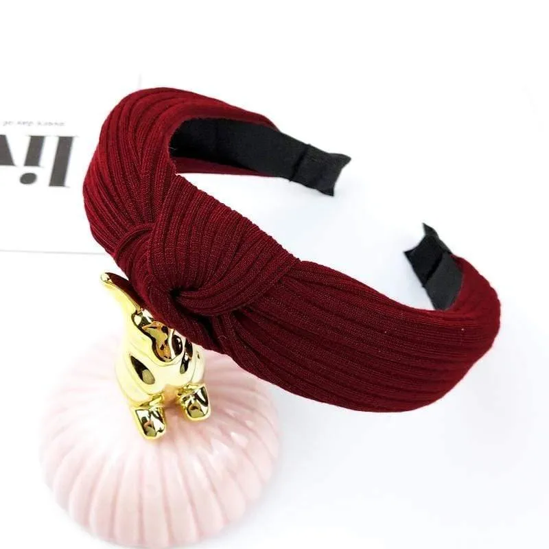 Stirnband Knoten Haarband Für Frauen Einfache Baumwolle Stoff Kreuz Perle Mädchen Haarband Haar Zubehör DSFG05