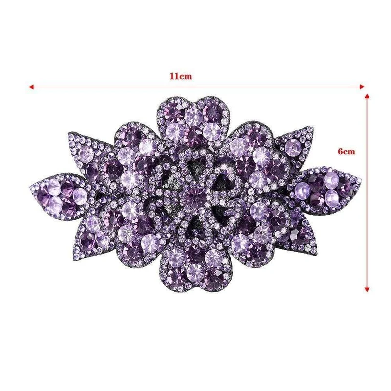 Kristall Blume Barrettes Haar Clips Für Frauen Vintage Strass Haarnadeln Kopf Tragen Mädchen Haar Zubehör Schmuck Clips