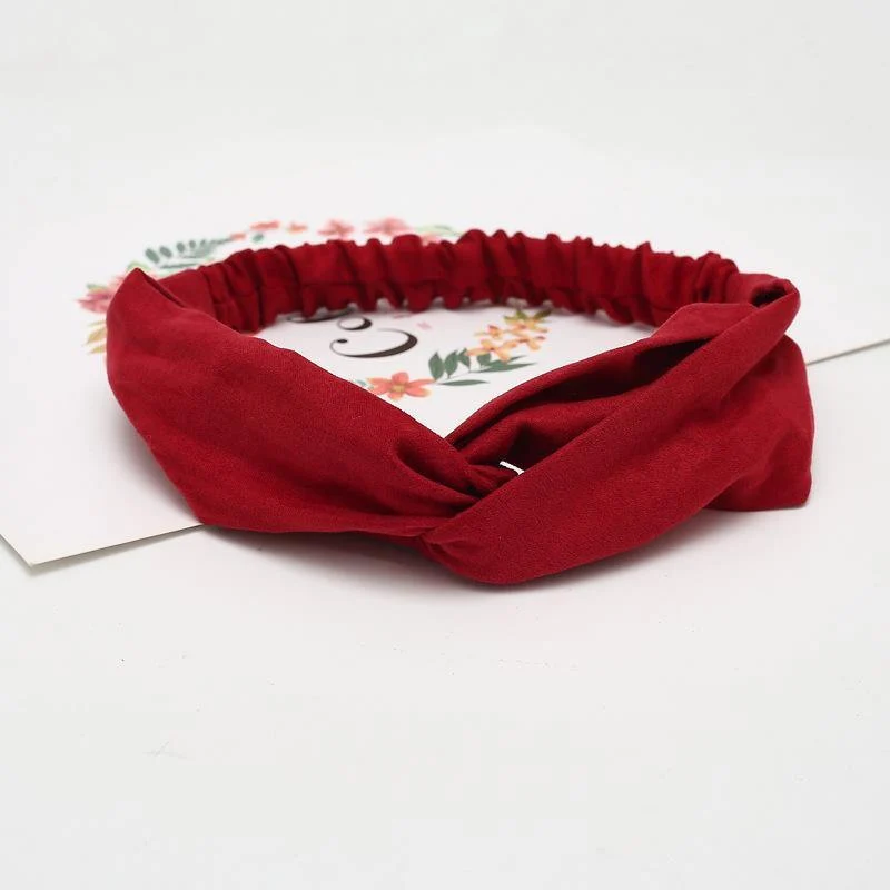 Frauen Sommer Herbst Wildleder Stirnband Vintage Kreuzknoten Elastische Haarbänder Weiche feste Mädchen Haarband Haarschmuck