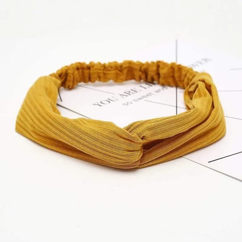 Frauen Sommer Herbst Wildleder Stirnband Vintage Kreuzknoten Elastische Haarbänder Weiche feste Mädchen Haarband Haarschmuck