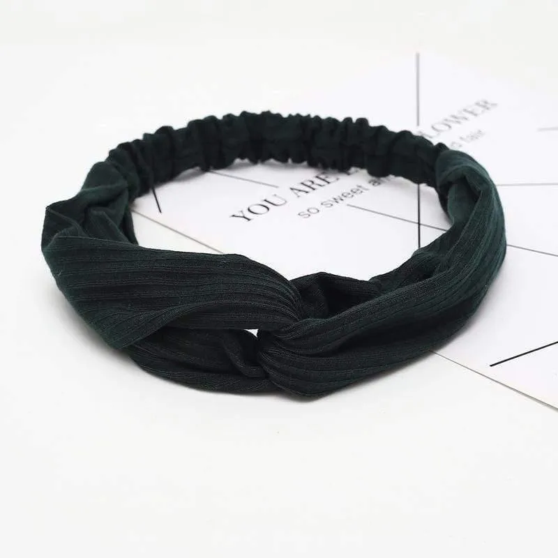 Frauen Sommer Herbst Wildleder Stirnband Vintage Kreuzknoten Elastische Haarbänder Weiche feste Mädchen Haarband Haarschmuck