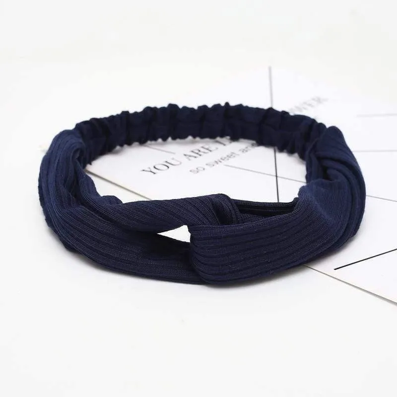 Frauen Sommer Herbst Wildleder Stirnband Vintage Kreuzknoten Elastische Haarbänder Weiche feste Mädchen Haarband Haarschmuck