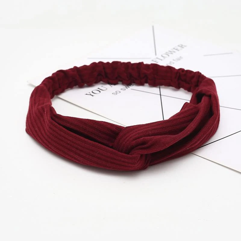 Frauen Sommer Herbst Wildleder Stirnband Vintage Kreuzknoten Elastische Haarbänder Weiche feste Mädchen Haarband Haarschmuck