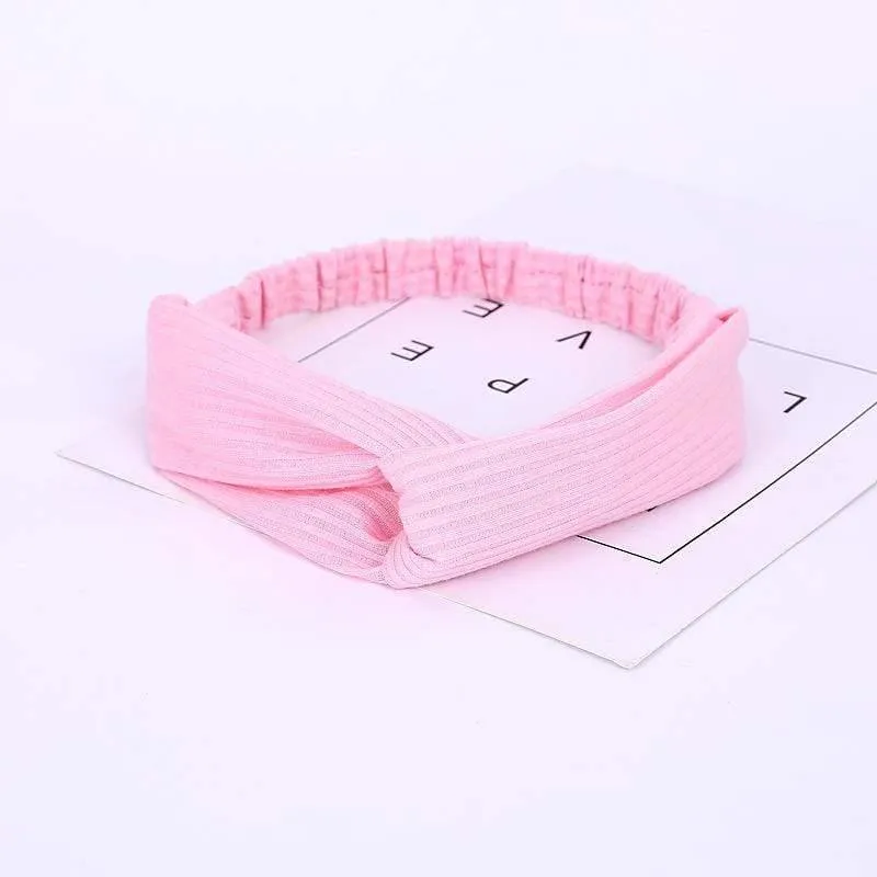 Frauen Sommer Herbst Wildleder Stirnband Vintage Kreuzknoten Elastische Haarbänder Weiche feste Mädchen Haarband Haarschmuck