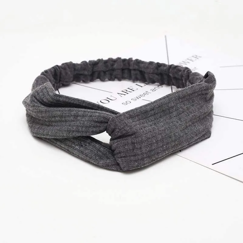Frauen Sommer Herbst Wildleder Stirnband Vintage Kreuzknoten Elastische Haarbänder Weiche feste Mädchen Haarband Haarschmuck