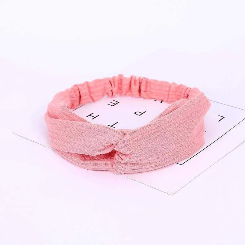 Frauen Sommer Herbst Wildleder Stirnband Vintage Kreuzknoten Elastische Haarbänder Weiche feste Mädchen Haarband Haarschmuck