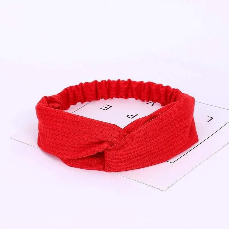 Frauen Sommer Herbst Wildleder Stirnband Vintage Kreuzknoten Elastische Haarbänder Weiche feste Mädchen Haarband Haarschmuck