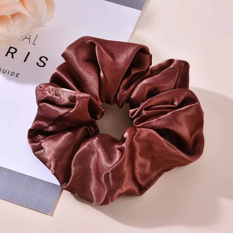 Frauen Satin Seide Haargummi Elastische Scrunchies Pferdeschwanz Halter Haar Seil Ringe Neue Weihnachten Haar Zubehör